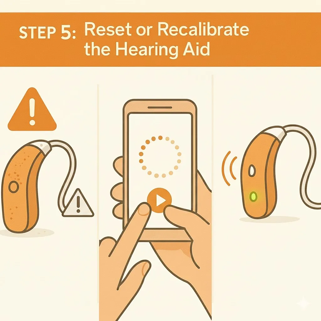 Reset or Recalibrate the Hearing Aid